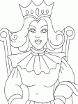 Dessin de la reine avec sa couronne 