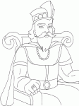 Dessin de roi assis sur son trone 