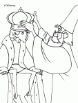 Dessin de Merlin couronne Arthur 