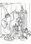 Dessin de Merlin deguise Arthur en roi 