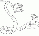 Dessin de Merlin et Mim en serpent et souris 