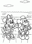 Dessin de Mickey et Minnie mangent 