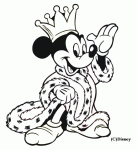 Dessin de dessin de Mickey en roi 