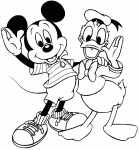 Dessin de dessin de Mickey et son ami Donald 
