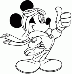 Dessin de dessin de Mickey l aviateur 