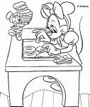 Dessin de dessin de Minnie qui cuisine 