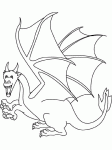 Dessin de dragon avec ailes 6 