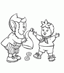 Dessin de potiron et enfant 