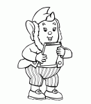 Dessin de potiron tient un livre 