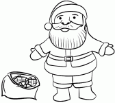 Dessin de coloriage du pere noel 