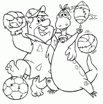 Dessin de Fred et Dino les rois du sport 