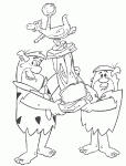 Dessin de Pierre et Arthur avec un trophee de bowling 