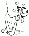 Dessin de pluto amoureux 