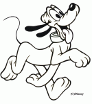 Dessin de pluto se ballade 
