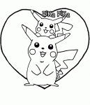 Dessin de Pikachu coeur 