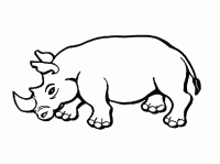 Dessin de dessin de rhinoceros 