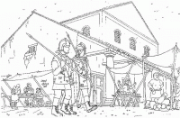 Dessin de marche romain 