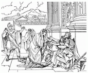 Dessin de temple romain 