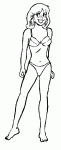 Dessin de sabrina en bikini 