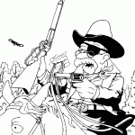Dessin de Abraham is a cowboy 