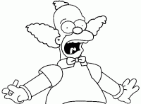 Dessin de Krusty avec un megot 
