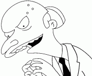 Dessin de Mr Burns est mechant 