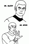 Dessin de Docteur McCoy et Monsieur Spock 