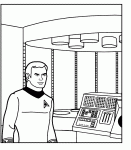 Dessin de Kirk dans l enterprise 