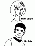 Dessin de Nurse Chapel et Mr Sulu 