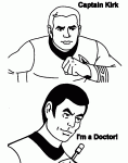 Dessin de captaine Kirk et le docteur 