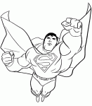 Dessin de Superman avec un seul poing en avant 