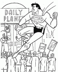 Dessin de Superman devant le Daily Planet 