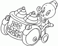 Dessin de Titi est vendeur de glaces 