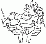 Dessin de Tortues Ninja 002 