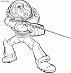 Dessin de Buzz l Eclair tire un laser 