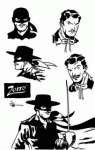 Dessin de Tous les visages de Zorro 