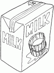 Dessin de brique de lait 