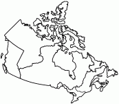 Dessin de carte du Canada 