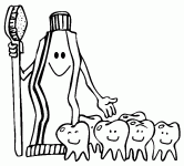 Brosser Les Dents Coloriage