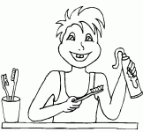 Coloriage Brosser Les Dents