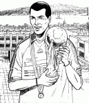 Dessin de Zidane avec la coupe du monde 