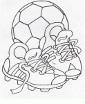 Dessin de chaussures et ballon de foot 