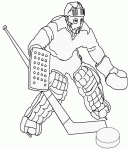 Dessin de gardien de hockey sur glace 