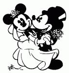 Dessin de Mickey epouse Minnie 