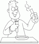 Dessin de savant chimiste 