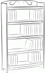 Dessin de bibliotheque pour les livres 
