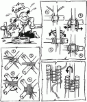 Dessin de noeud de scout pour attache des bouts de bois 