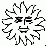 Dessin de soleil avec un visage 