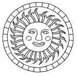 Dessin de symbole du soleil 