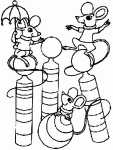 Dessin de des souris equilibristes 